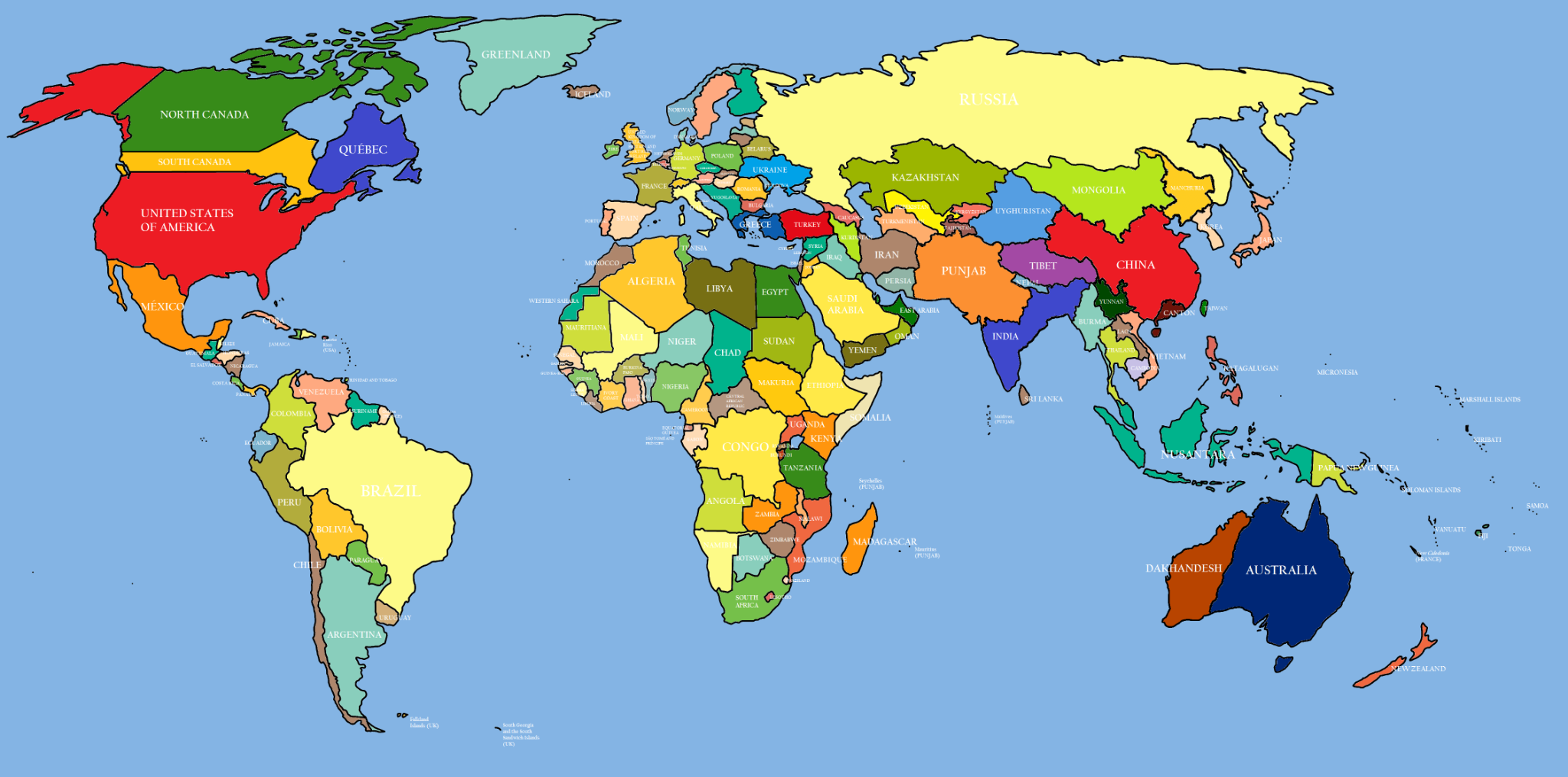 World coverage map
